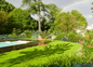 le parc et la piscine