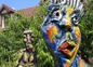 sculptures dans le jardin