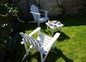 repos dans le jardin